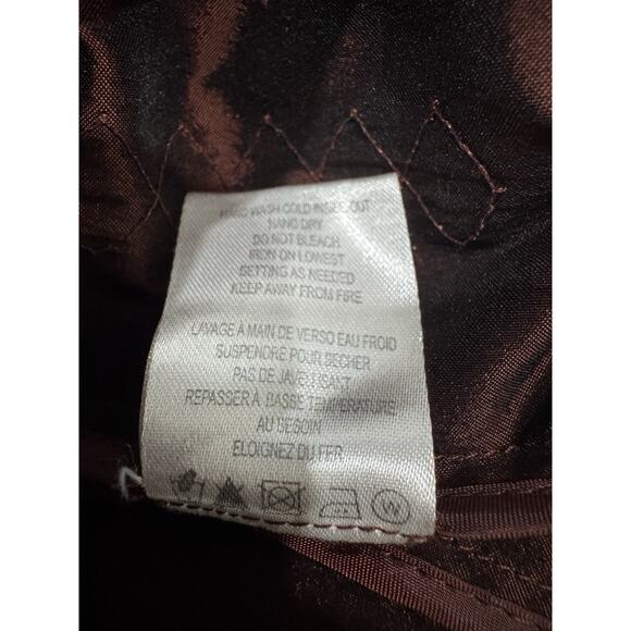 Ruffle Front Blouse Long Sleeve Bronze Button Down Secretary Career Top - Picture 6 of 6